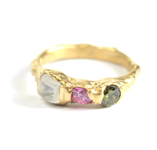 Cave 3 Stone Treasure Ring - Click Image to Close